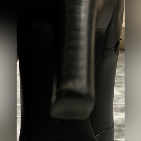 RALPH LAUREN Brittni Dark Brown Leather Ankle Boots Heels Size 8B - Picture 5 of 7